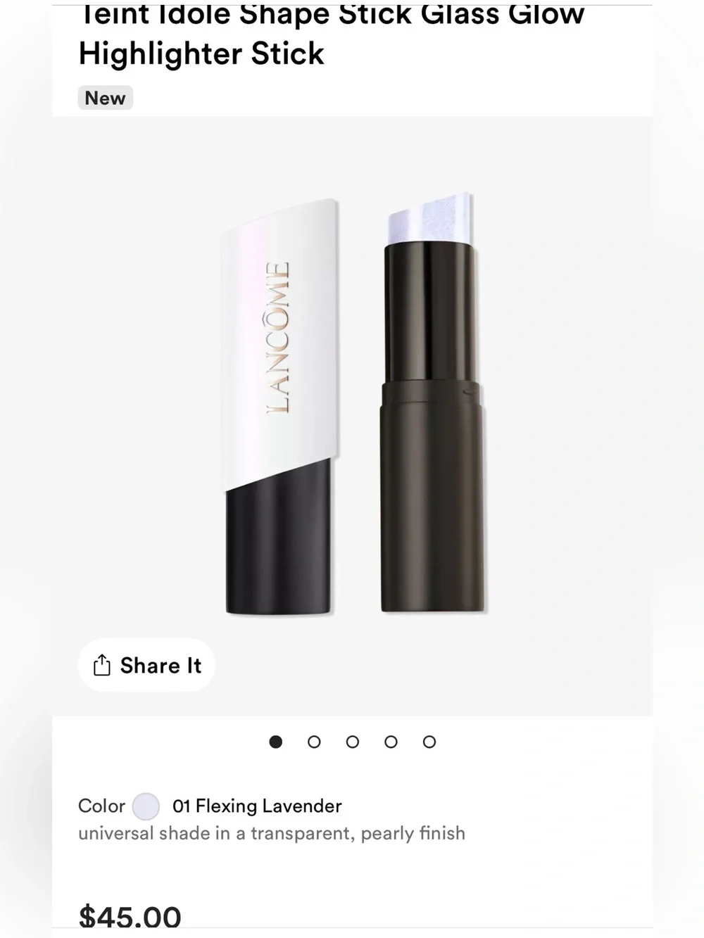 Lancôme highlighter stick flexing lavender